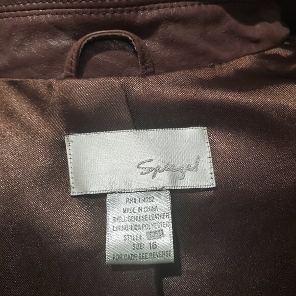 Spiegel Women's Rich Brown Leather Jacket - Picture 4 of 11